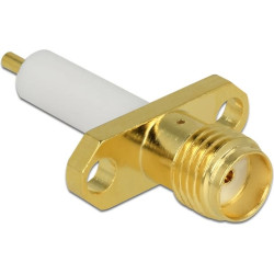 Delock SMA jack panel-mount 2 prepunched holes for mounting