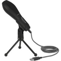 Delock USB Condenser Microphone with Table Stand - ideal for gaming, Skype and vocals