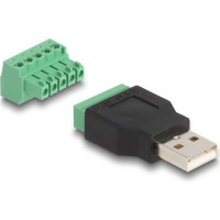 Delock USB 2.0 Type-A male to Terminal Block Adapter 2-part