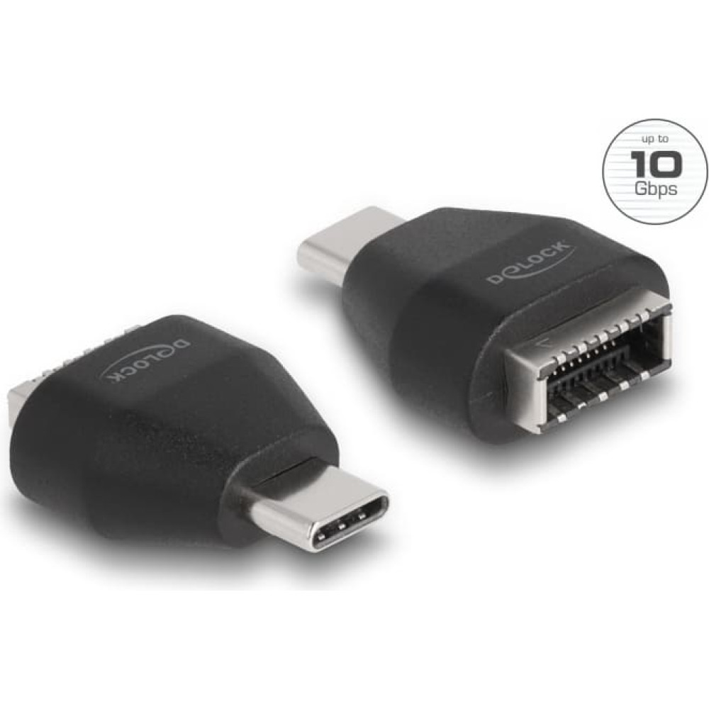 Delock Adapter USB Type-C™ male to USB 10 Gbps Type-E Key A female black
