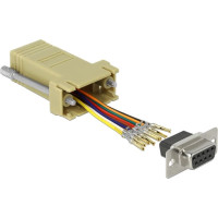 Delock D-Sub 9 pin female to RJ45 female Assembly Kit grey