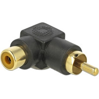 Delock RCA Adapter male to female angled