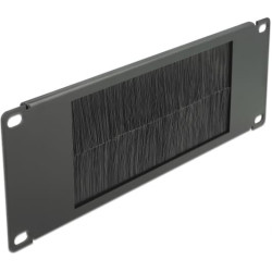Delock 10″ Cable Management Brush Strip 2U black