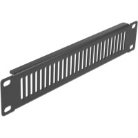 Delock 10″ Network Cabinet Panel with ventilation slots vertical 1U black