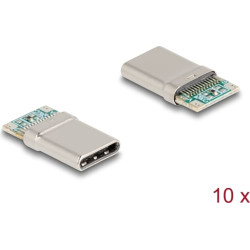 Delock USB 2.0 USB Type-C™ male 24 pin SMD connector for solder mounting 10 pieces