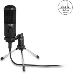 Delock USB Condenser Microphone with Stand 24 Bit / 192 kHz for PC and Laptop