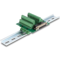 Delock D-Sub HD 44 pin female to Terminal Block for DIN rail