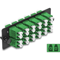 Delock Fiber Optic Adapter Panel LC Duplex APC 12 Port green