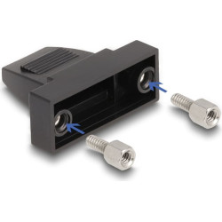 Delock D-Sub Housing for 9 pin male / female plastic housing for flat cable