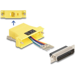Delock D-Sub 25 pin male to RJ12 female Assembly Kit yellow