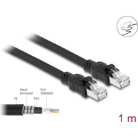 Delock Network cable RJ45 Cat.6A F/UTP with inner metal sheath 1 m