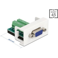 Delock Easy 45 Module VGA female to Terminal Block 22.5 x 45 mm