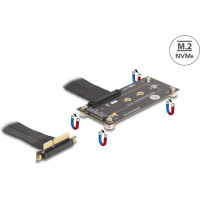 Delock Adapter PCIe 3.0 x4 male 90° angled to M.2 Key M female with cable 10 cm
