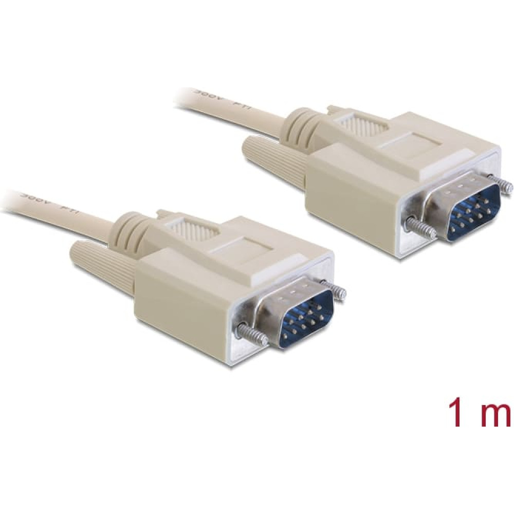 Delock Serial Cable D-Sub 9 male to male 1 m