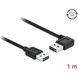 Delock Cable EASY-USB 2.0 Type-A male > EASY-USB 2.0 Type-A male angled left / right 1 m