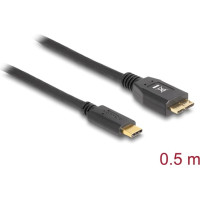 Delock USB 10 Gbps Cable USB Type-C™ male to USB Type Micro-B male 0.5 m