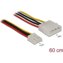 Delock Cable Power 4 pin male  4 pin floppy female 60 cm