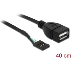 Delock USB Cable Pin header female > USB 2.0 type-A female 40 cm