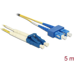 Delock Cable Optical Fibre LC Duplex to SC Duplex Singlemode OS2 5 m