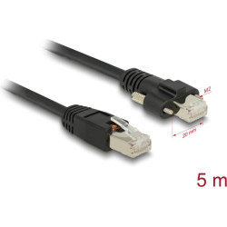 Delock GigE Camera Cable RJ45 plug to RJ45 plug with screws Cat.6 S/FTP 5 m