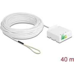 Delock Optical Fiber Connection Box 2 x SC/APC Simplex with drop cable set 40 m