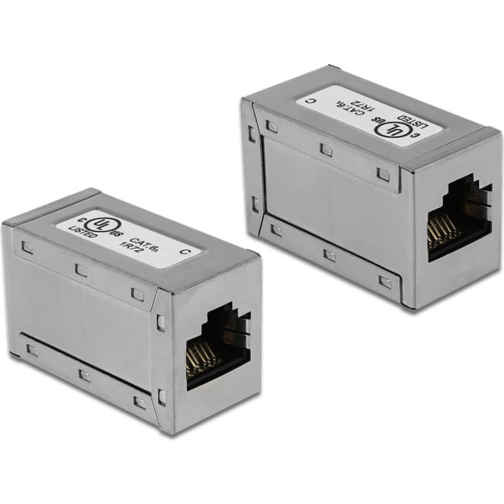 Delock Adapter RJ45 jack > RJ45 jack Cat.6A STP