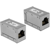 Delock Adapter RJ45 jack > RJ45 jack Cat.6A STP