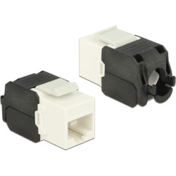 Delock Keystone Module RJ45 jack > LSA Cat.6A UTP white
