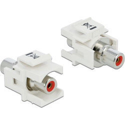 Delock Keystone module RCA female  RCA female red
