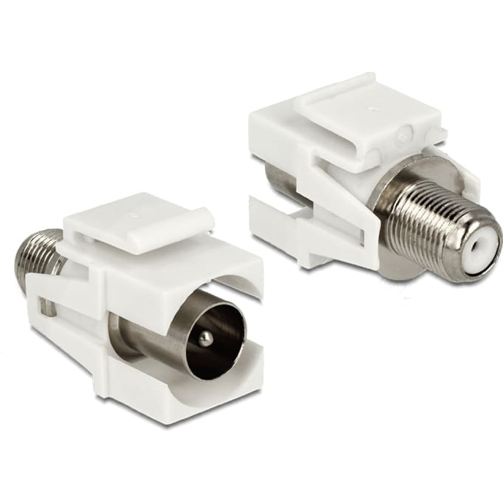 Delock Keystone Module IEC male > F female white