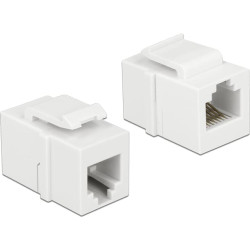 Delock Keystone Module RJ12 female  RJ12 female Cat.3 white