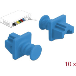 Delock Dust Cover for RJ45 jack 10 pieces blue