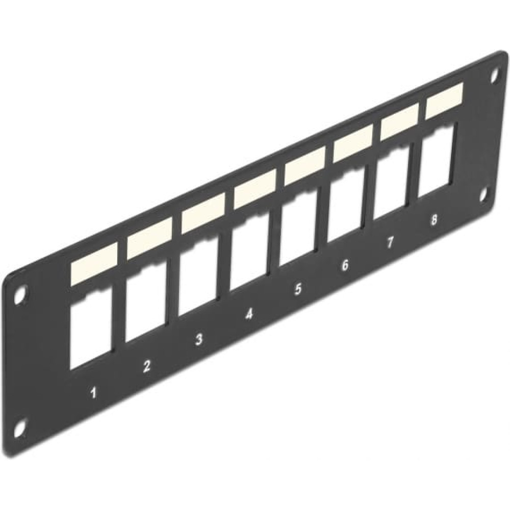 Delock Keystone Mounting Panel 8 Port flush mount