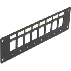 Delock Keystone Mounting Panel 8 Port flush mount