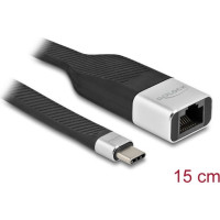 Delock FPC Flat Ribbon Cable USB Type-C&trade; to Gigabit LAN 10/100/1000 Mbps 15 cm