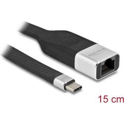 Delock FPC Flat Ribbon Cable USB Type-C™ to Gigabit LAN 10/100/1000 Mbps 15 cm