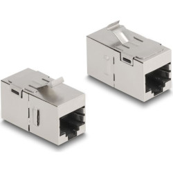 Delock Keystone Module RJ45 jack to RJ45 jack Cat.6A