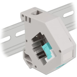 Delock DIN rail Adapter with Keystone SC Simplex female to SC Simplex female aqua