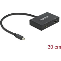 Delock DisplayPort 1.2 Splitter 1 x mini DisplayPort in > 2 x DisplayPort out 4K