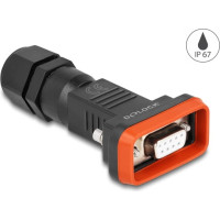 Delock D-Sub 9 pin female with housing IP67 waterproof