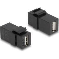 Delock Keystone Module USB 2.0 A female to USB 2.0 A female black