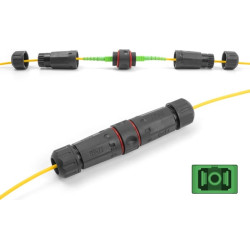 Delock Optical Fiber Cable Connector SC Simplex female to SC Simplex female APC waterproof