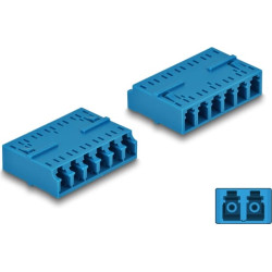 Delock Optical Fiber Coupler HD LC Hexaplex female to LC Hexaplex female blue