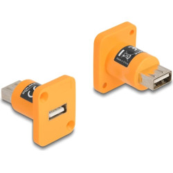 Delock D-Type Module USB 2.0 Type-A female to female orange