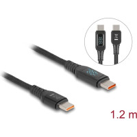 Delock USB 2.0 Data and Fast Charging Cable USB Type-C&trade; male to male PD 3.1 140 W with power indication 1.20 m