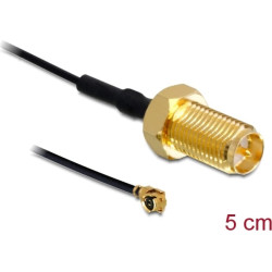 Delock Antenna Cable RP-SMA Jack Bulkhead  MHFU.FL Compatible Plug 50 mm