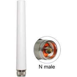Delock WLAN 802.11 b/g/n Antenna N plug 5 dBi omnidirectional fixed outdoor white