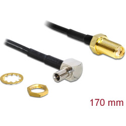 Delock Antenna Cable SMA Jack bulkhead > TS-9 90° plug 170 mm