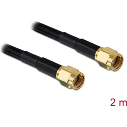 Delock Antenna Cable RP-SMA Plug  RP-SMA Plug LMR195 2 m