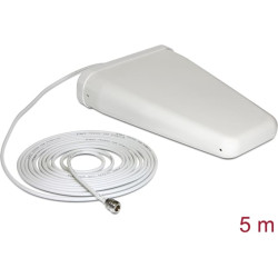 Delock LTE Band 20/1/3/7 Antenna N Jack 8 ~ 9 dBi 5.0 m RG-58 directional white outdoor